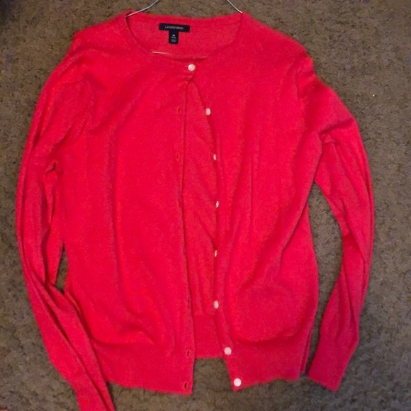 Lands End coral cardigan - Picture 1 of 1